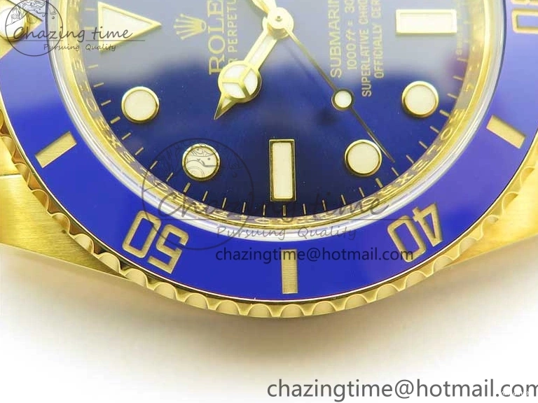 on Dial YG 116618 D1F YG Wrapped Bracelet Submariner Edition A2836 LB Best Wrapped Blue 0523